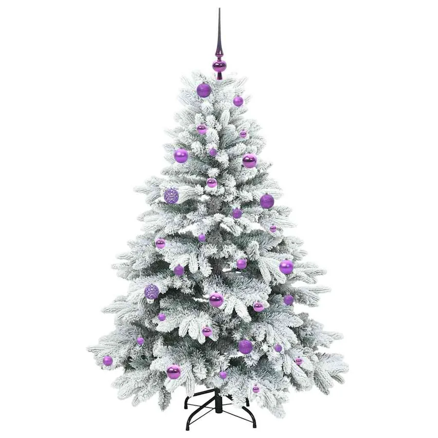 Sapin de Noël artificiel avec 150 LED Blanc 150 cm PE et PVC - 4