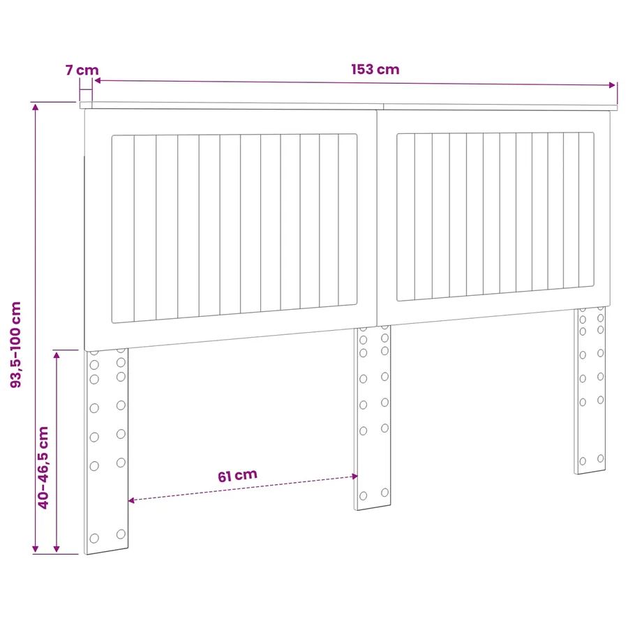 Tête de lit Chêne Sonoma 150 cm Bois d'ingénierie - 10