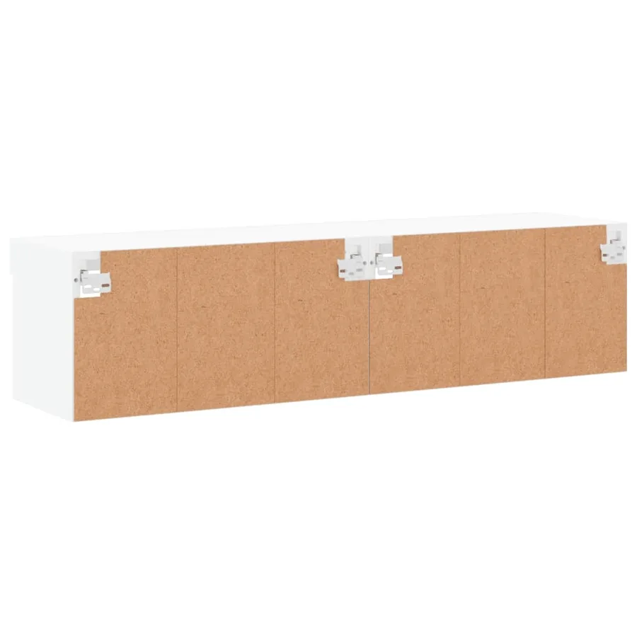 Meubles TV avec lumières LED 2 pcs blanc 60x30x30 cm - 10