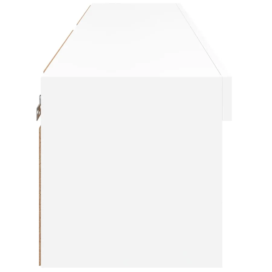 Meubles TV avec lumières LED 2 pcs blanc 60x30x30 cm - 9