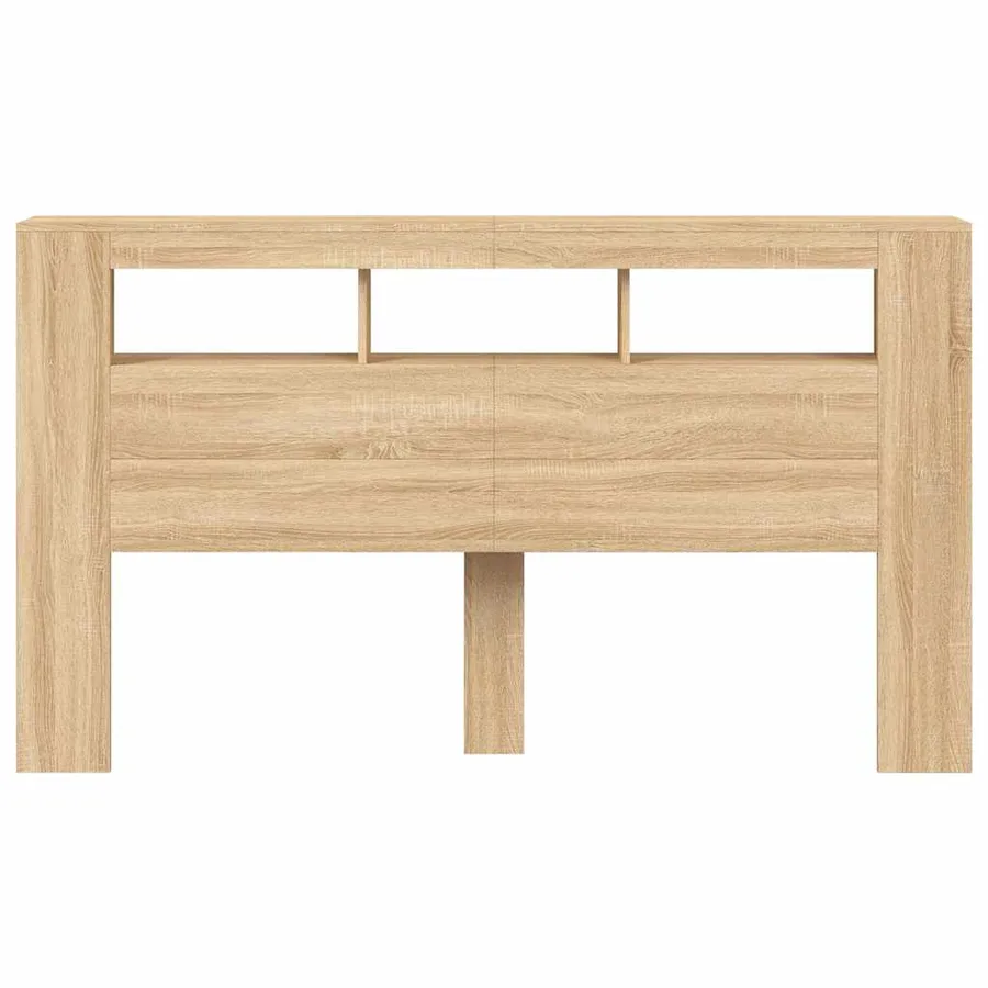Tête de lit à LED chêne sonoma 180x18,5x103,5cm bois ingénierie - 5