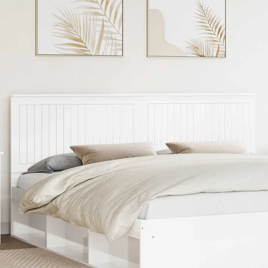 Tête de lit Blanc Brillant 200 cm Bois d'ingénierie