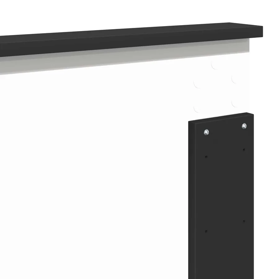 Cadre de lit Noir 140 x 200 cm Bois de pin massif - 11