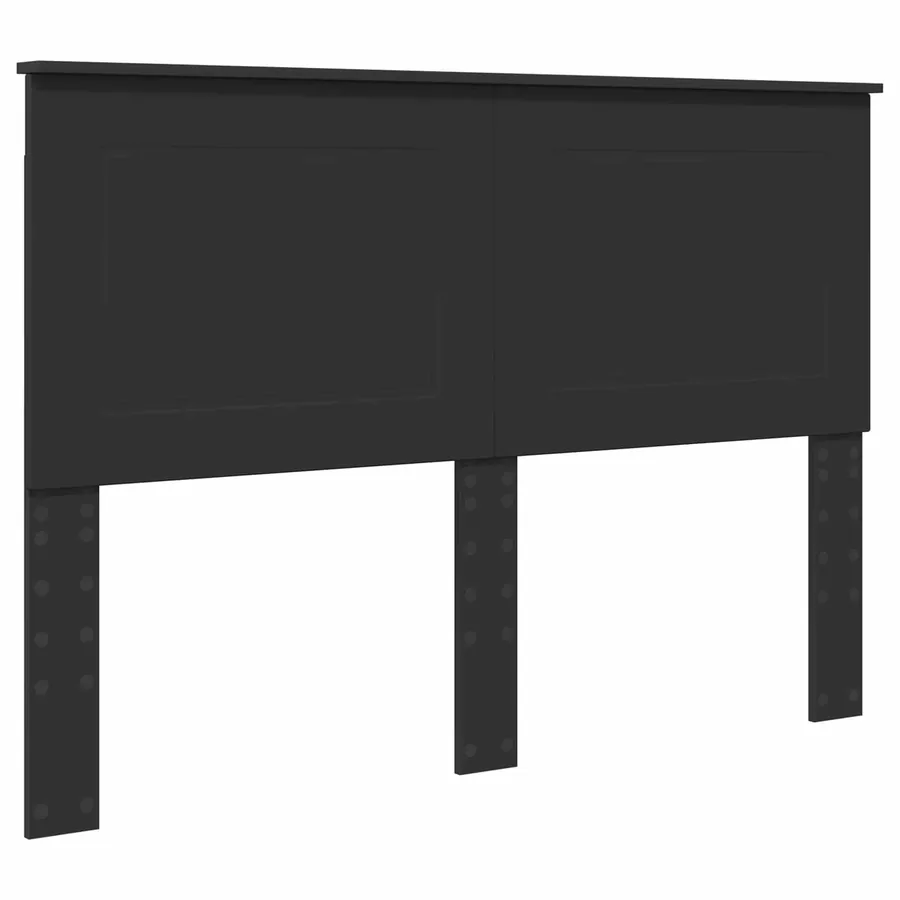 Cadre de lit Noir 140 x 200 cm Bois de pin massif - 6