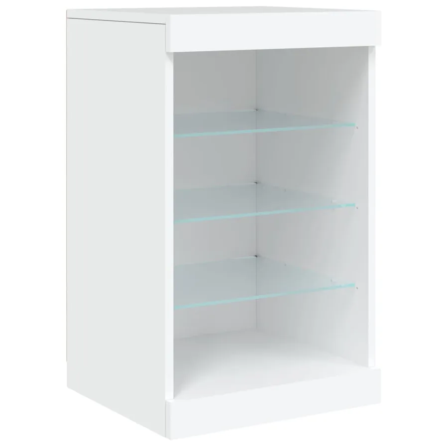 Buffet avec lumières LED blanc 283x37x67 cm - 14