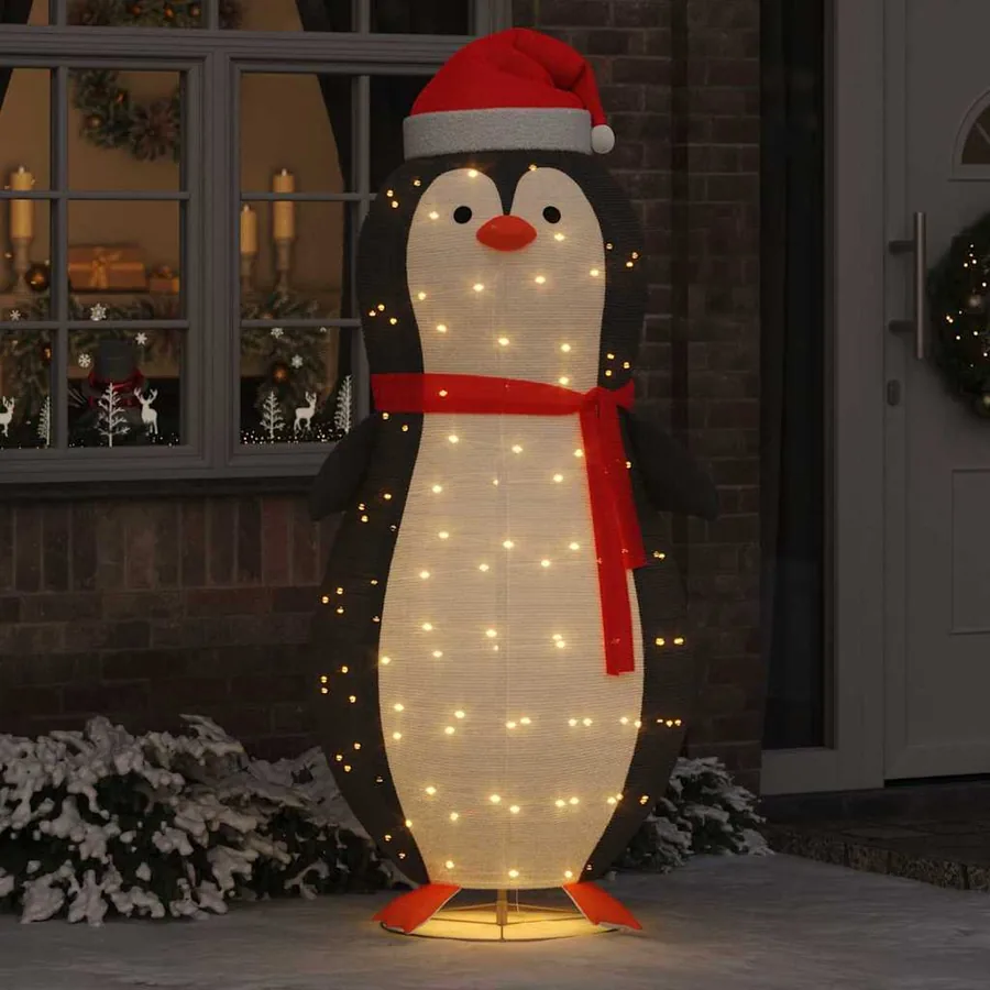 Figure de pingouin en neige Blanc chaud 78 x 178 cm tissu