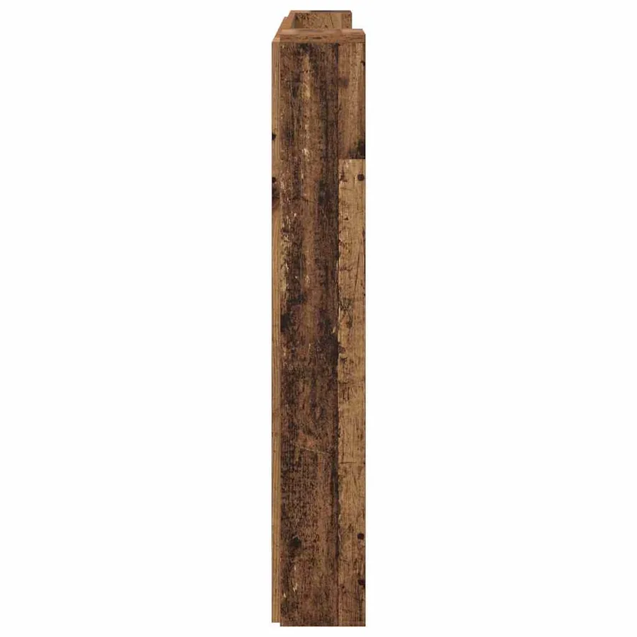 Tête de lit de rangement avec LED Bois ancien Bois d'ingénierie - 7