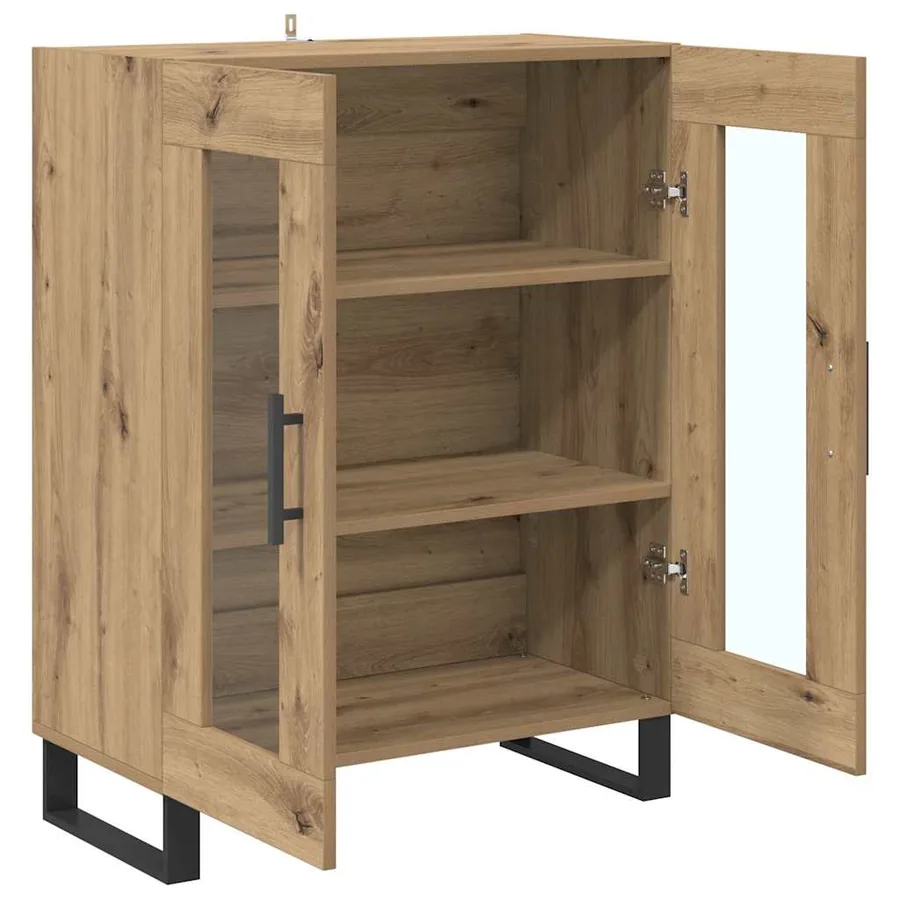 Buffet Chêne artisanal 69,5 x 34 x 90 cm Bois d'ingénierie - 5