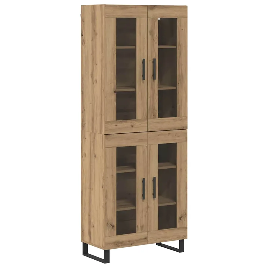 Haut Armoire 2 pcs Chêne artisanal 69,5 x 34 x 180 cm - 2