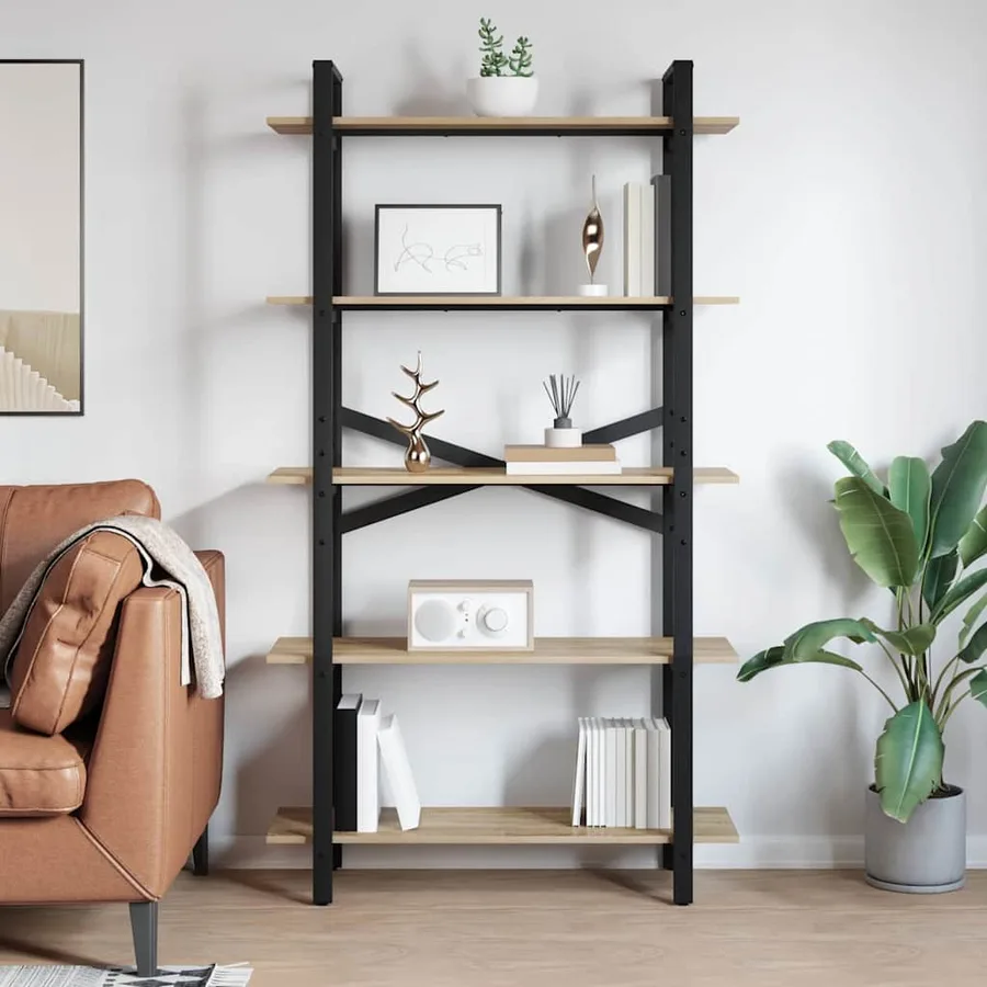 Étagère Chêne Sonoma 100 x 33,5 x 178 cm Bois d'ingénierie - 4