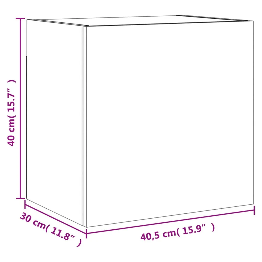 Meubles TV muraux 2 pcs blanc 40,5x30x40 cm bois d'ingénierie - 15