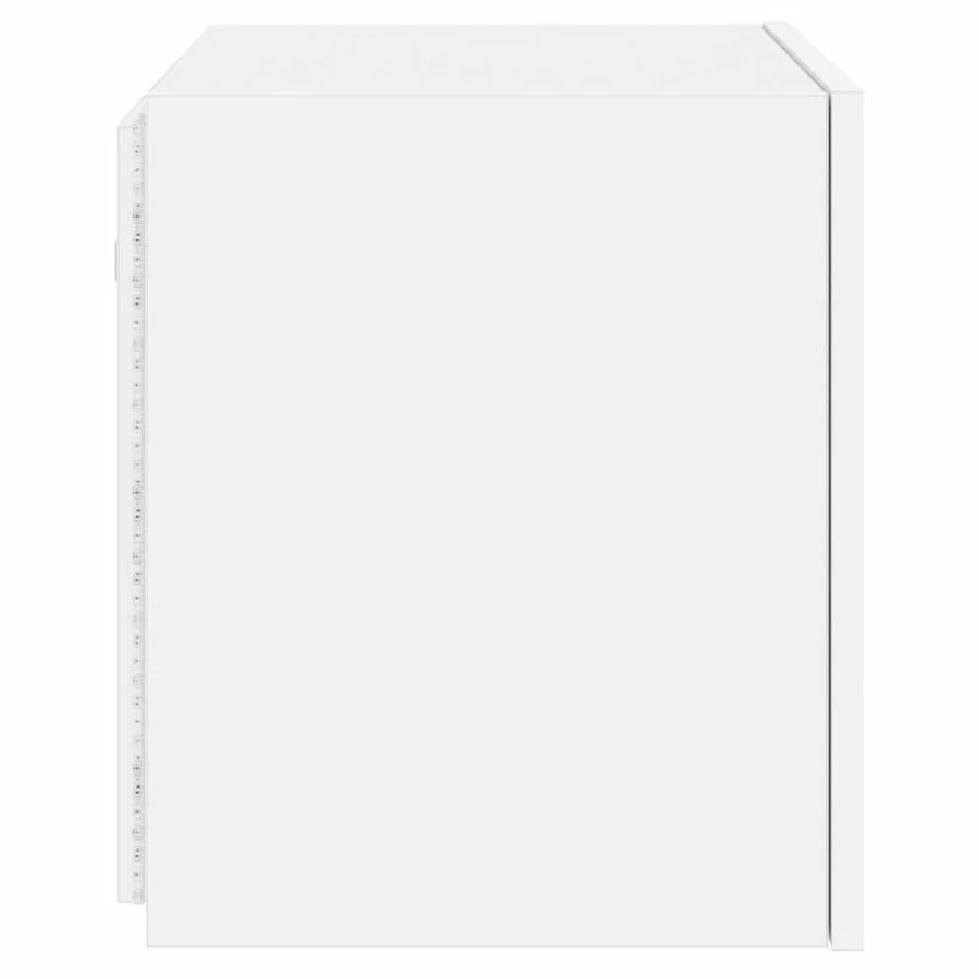 Meuble TV mural avec lumières LED blanc 40,5x35x40 cm - 11