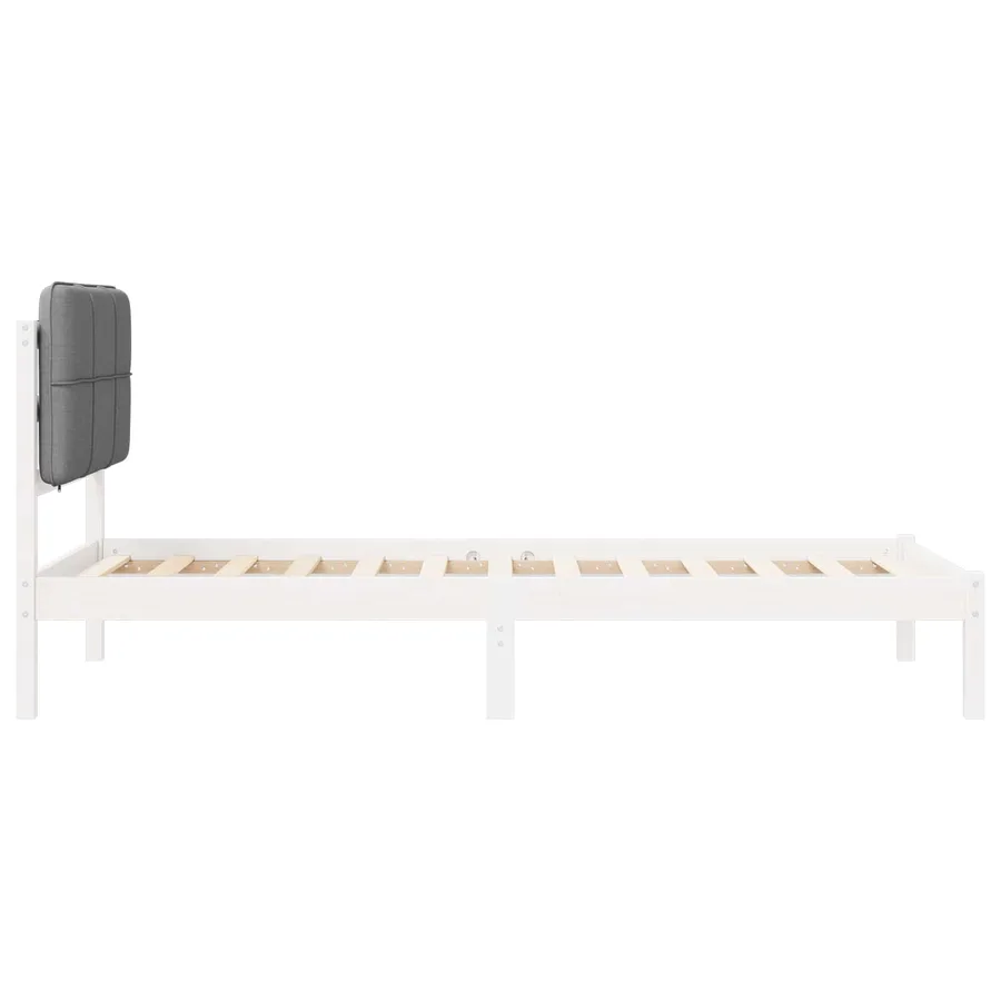 Cadre de lit avec tête de lit rembourrée Gris clair 80 x 200 cm - 6