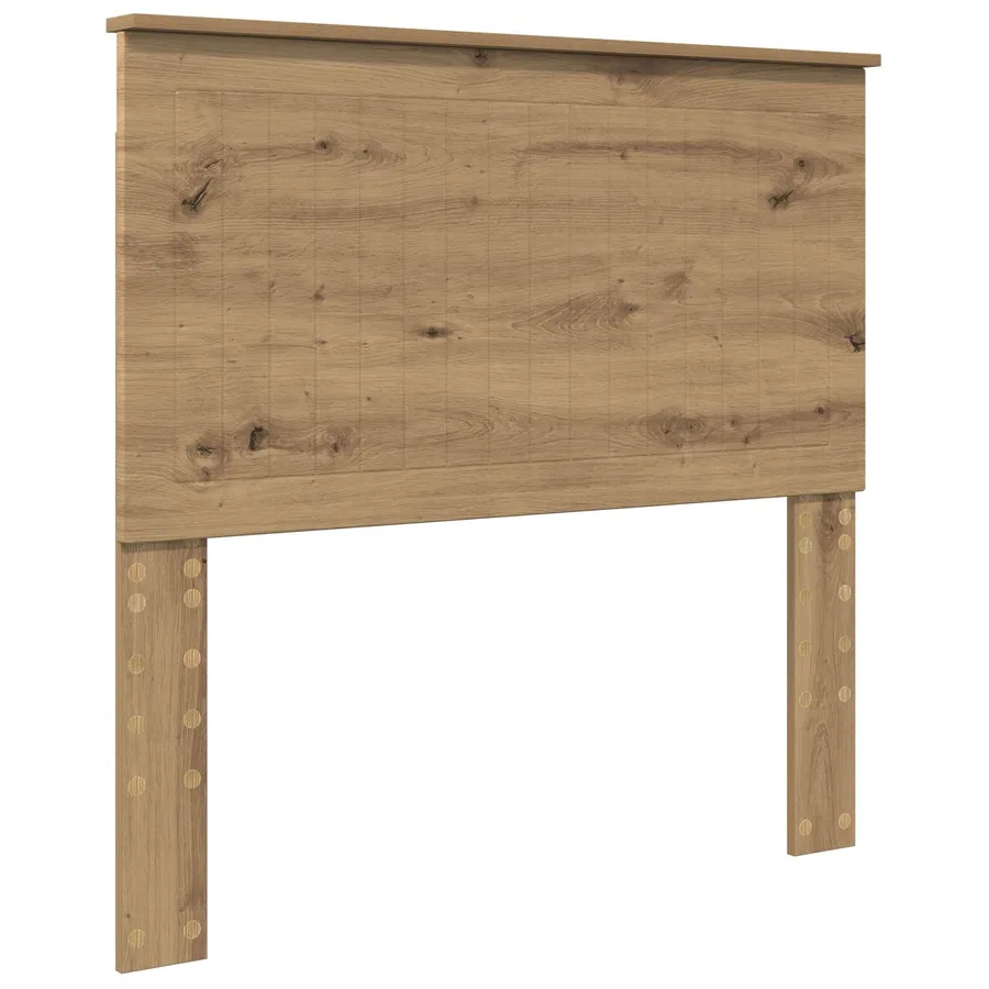 Cadre de lit Chêne artisan 100 x 200 cm Bois de pin massif - 6