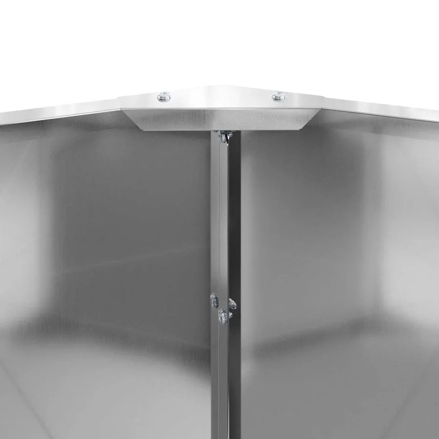 Jardinière Argent 90 x 90 x 35 cm Acier galvanisé - 7