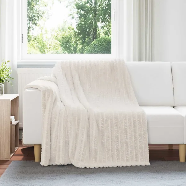 Couvertures à jeter 6 pcs Crème 200 x 150 cm Toison