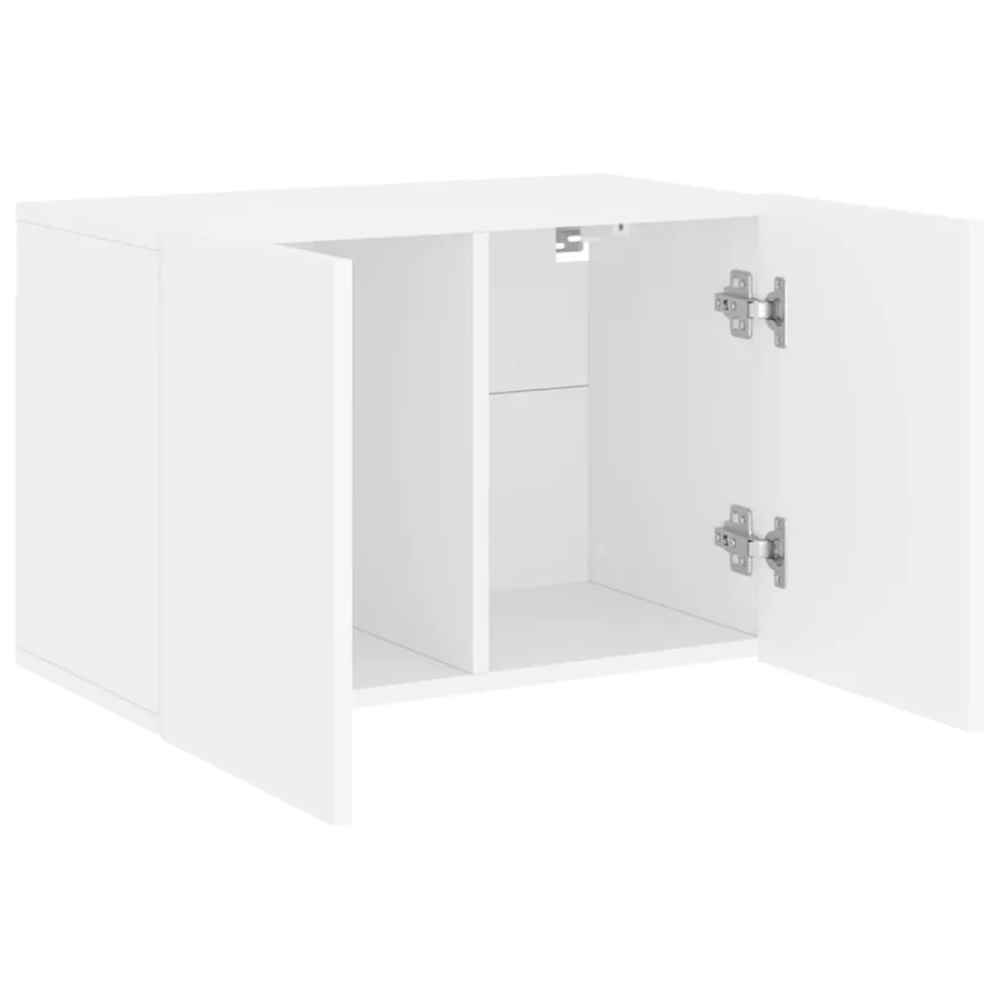 Meuble TV mural blanc 60x30x41 cm - 5
