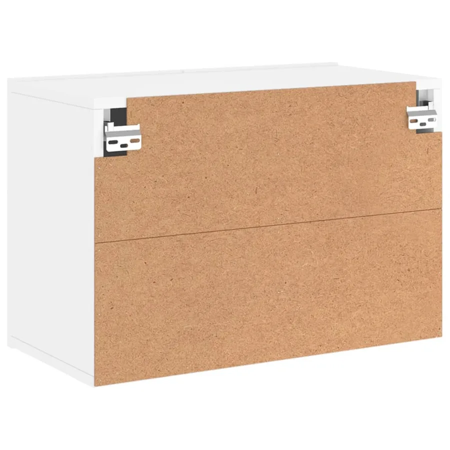 Meuble TV mural blanc 60x30x41 cm - 8