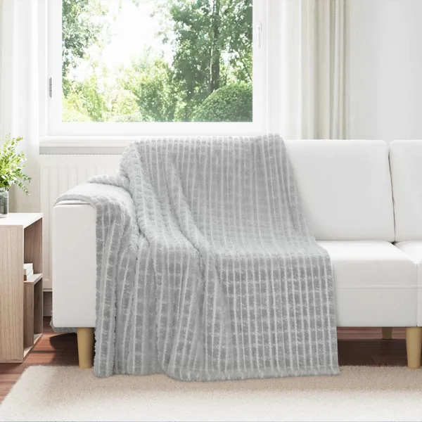 Couvertures à jeter 6 pcs Gris 200 x 150 cm Toison