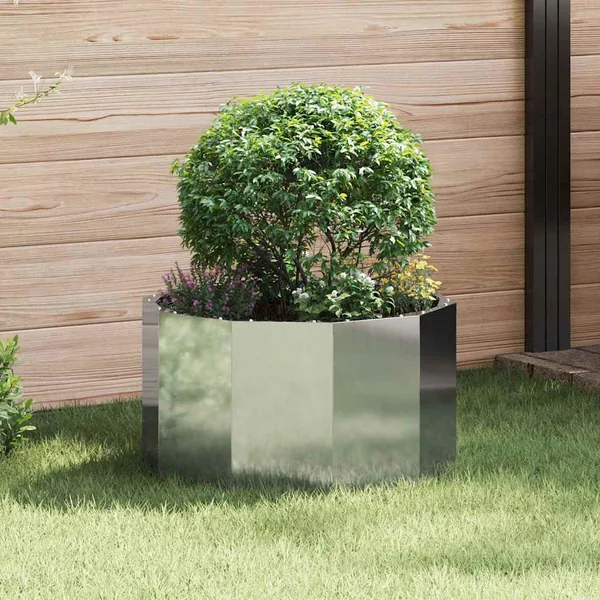 Jardinière Argent 60 x 60 x 35 cm Acier galvanisé
