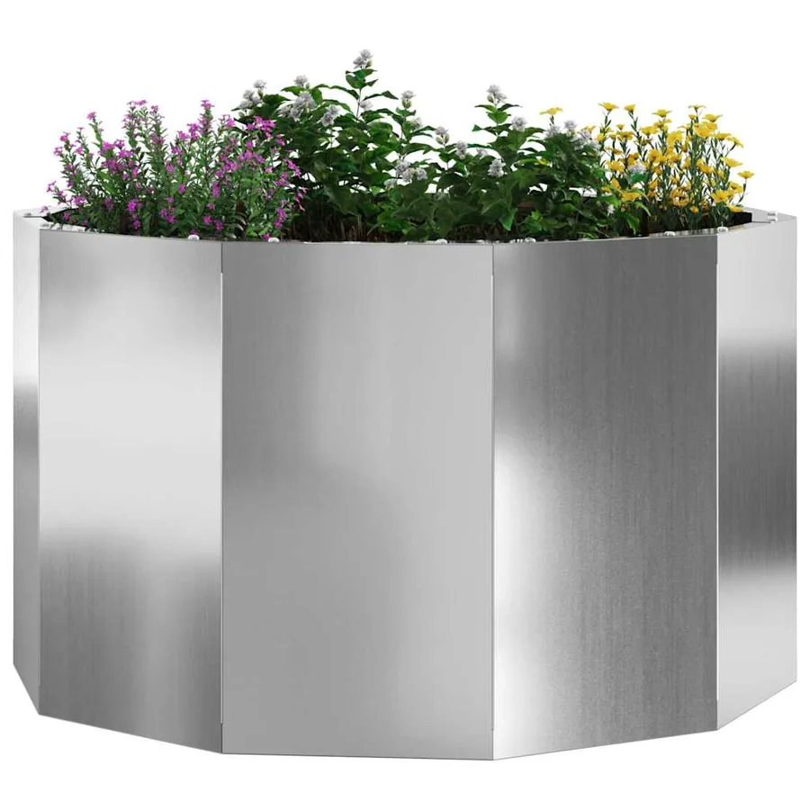 Jardinière Argent 60 x 60 x 35 cm Acier galvanisé - 3