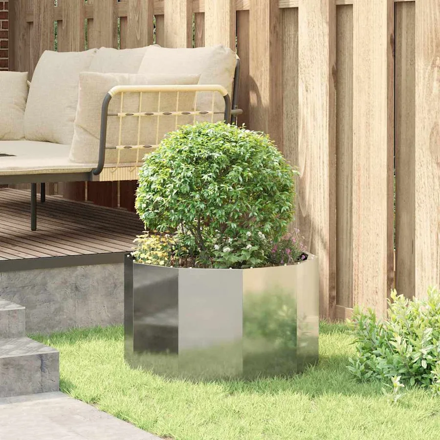 Jardinière Argent 60 x 60 x 35 cm Acier galvanisé - 4