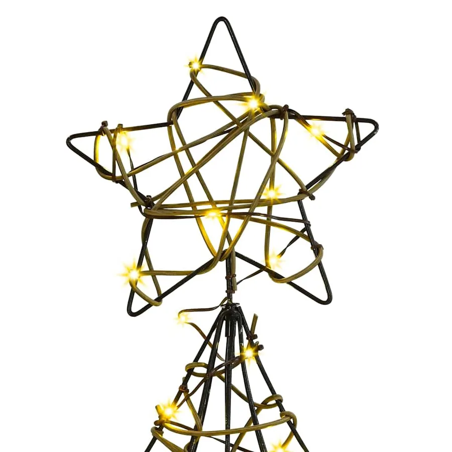 Sapin de Noël avec 120 LED Blanc chaud 150 cm Rotin - 7