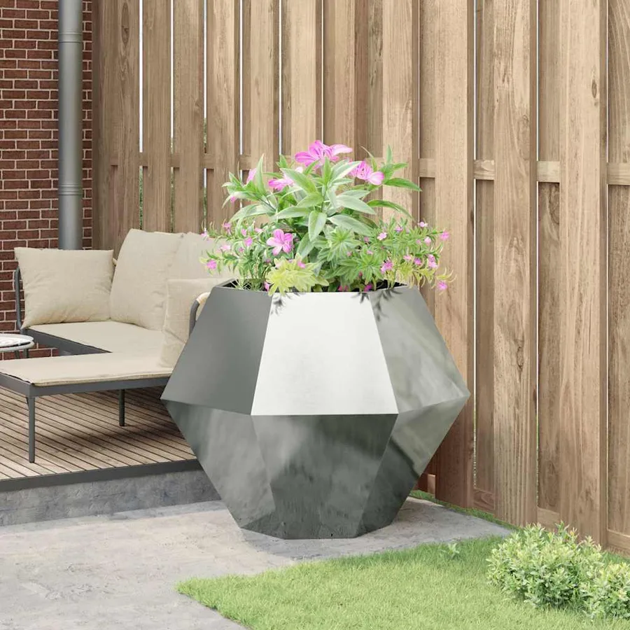 Jardinière Argent 100 x 100 x 80 cm Acier galvanisé - 4