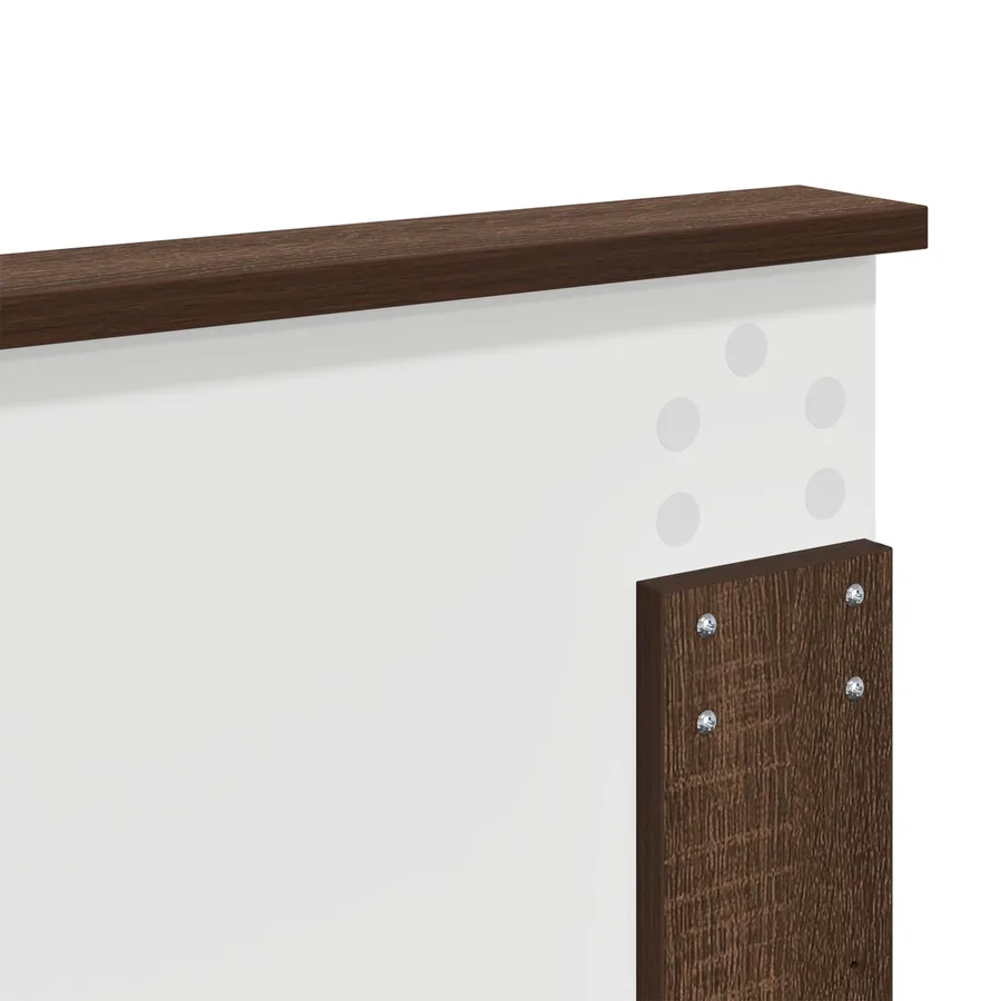 Cadre de lit Chêne brun 135 x 190 cm Bois Ingénierie - 12