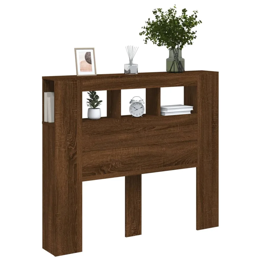 Tête de lit à LED chêne marron 120x18,5x103,5cm bois ingénierie - 12