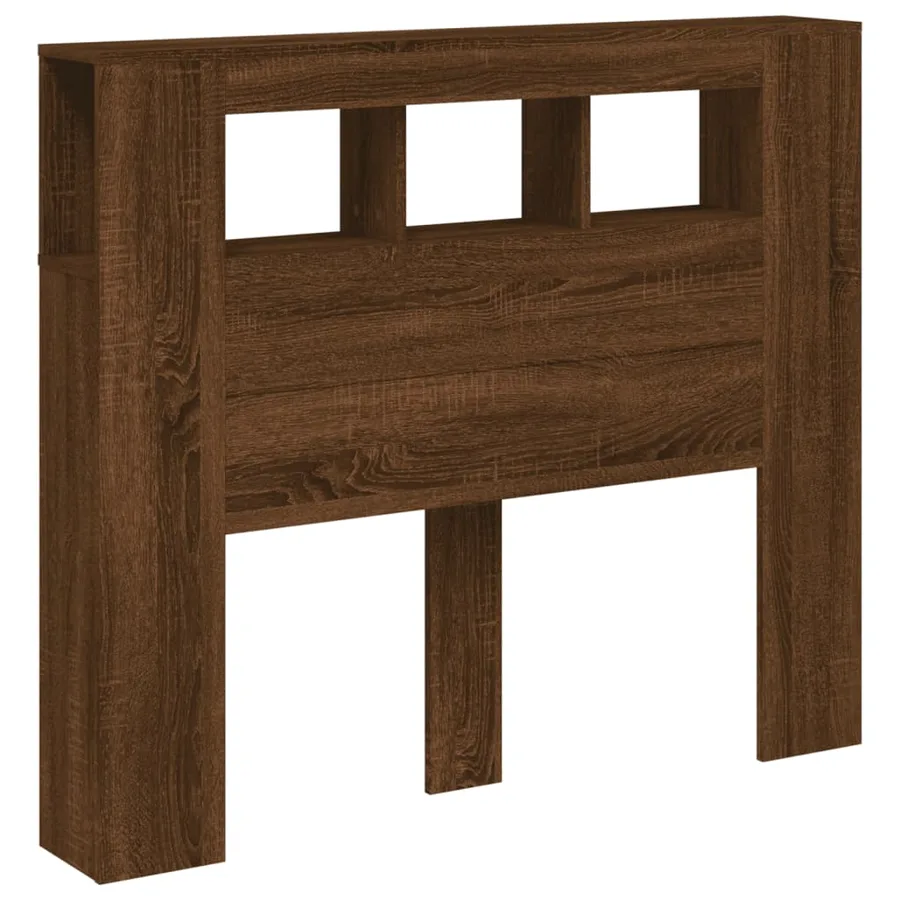 Tête de lit à LED chêne marron 120x18,5x103,5cm bois ingénierie - 4