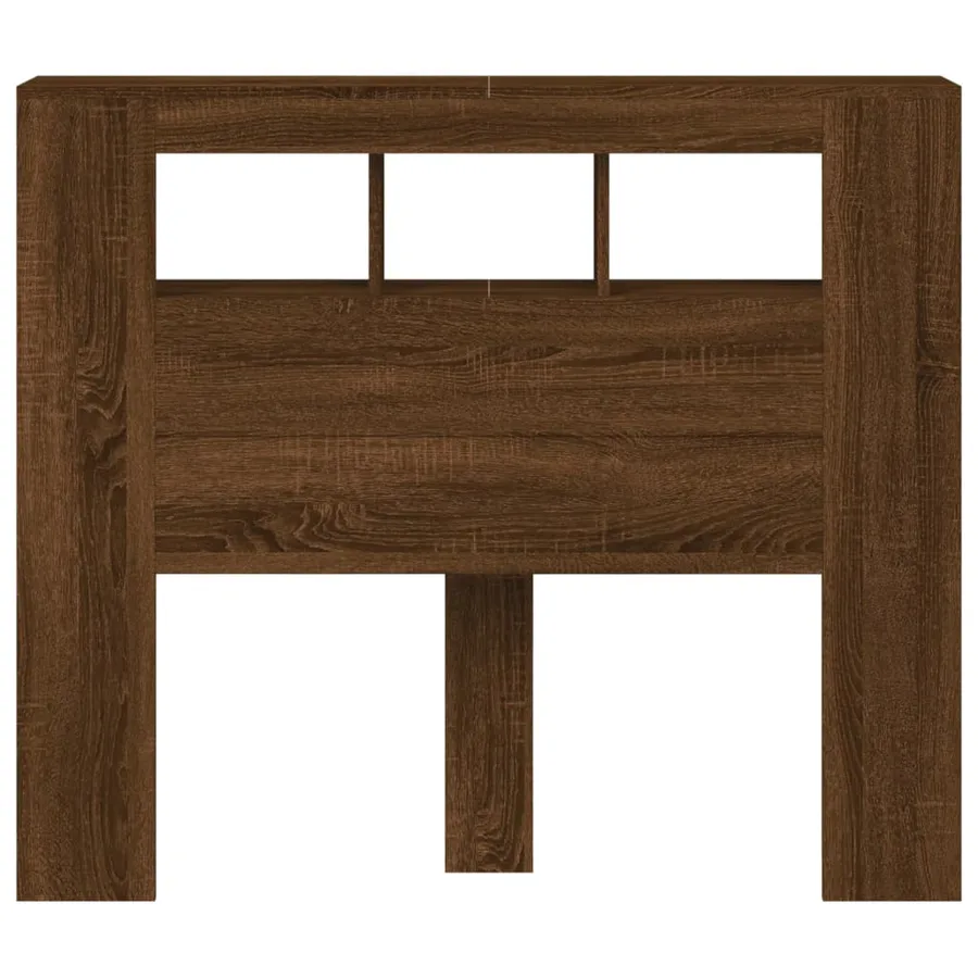 Tête de lit à LED chêne marron 120x18,5x103,5cm bois ingénierie - 5