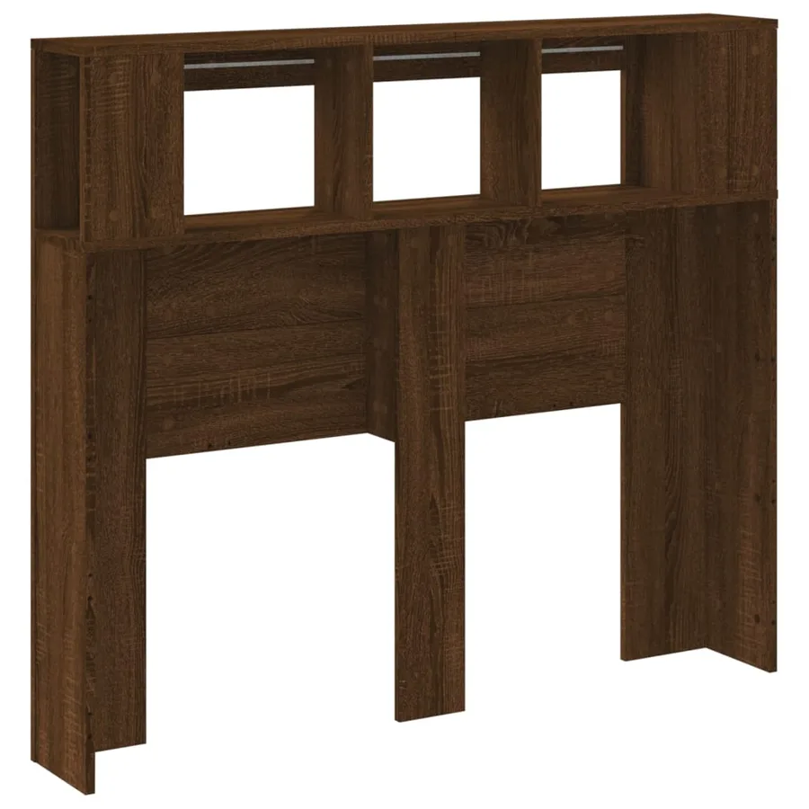 Tête de lit à LED chêne marron 120x18,5x103,5cm bois ingénierie - 6