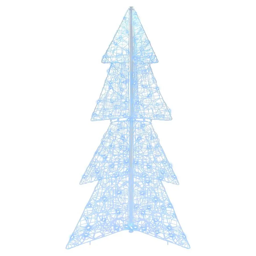Sapin de Noël avec 160 LED Blanc Froid 150 cm Acrylique - 4