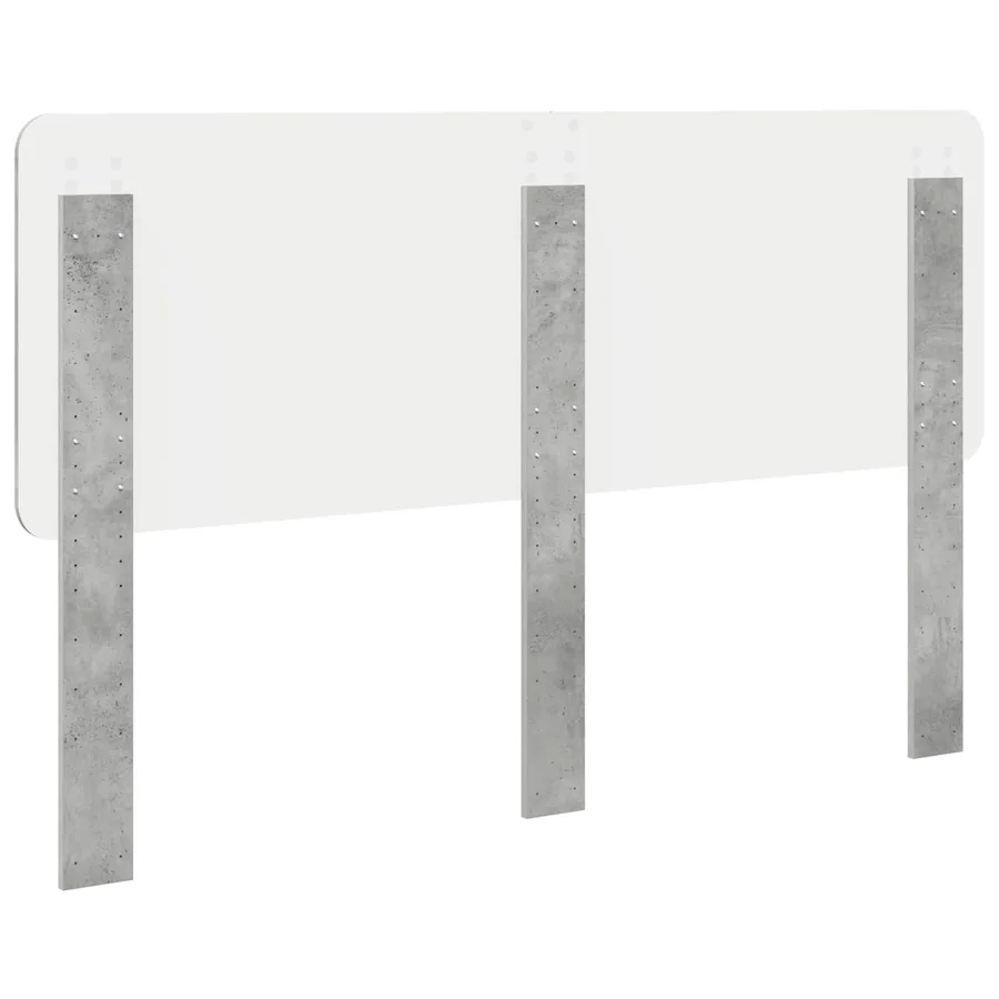 Tête de lit Gris béton Bois d'ingénierie - 6