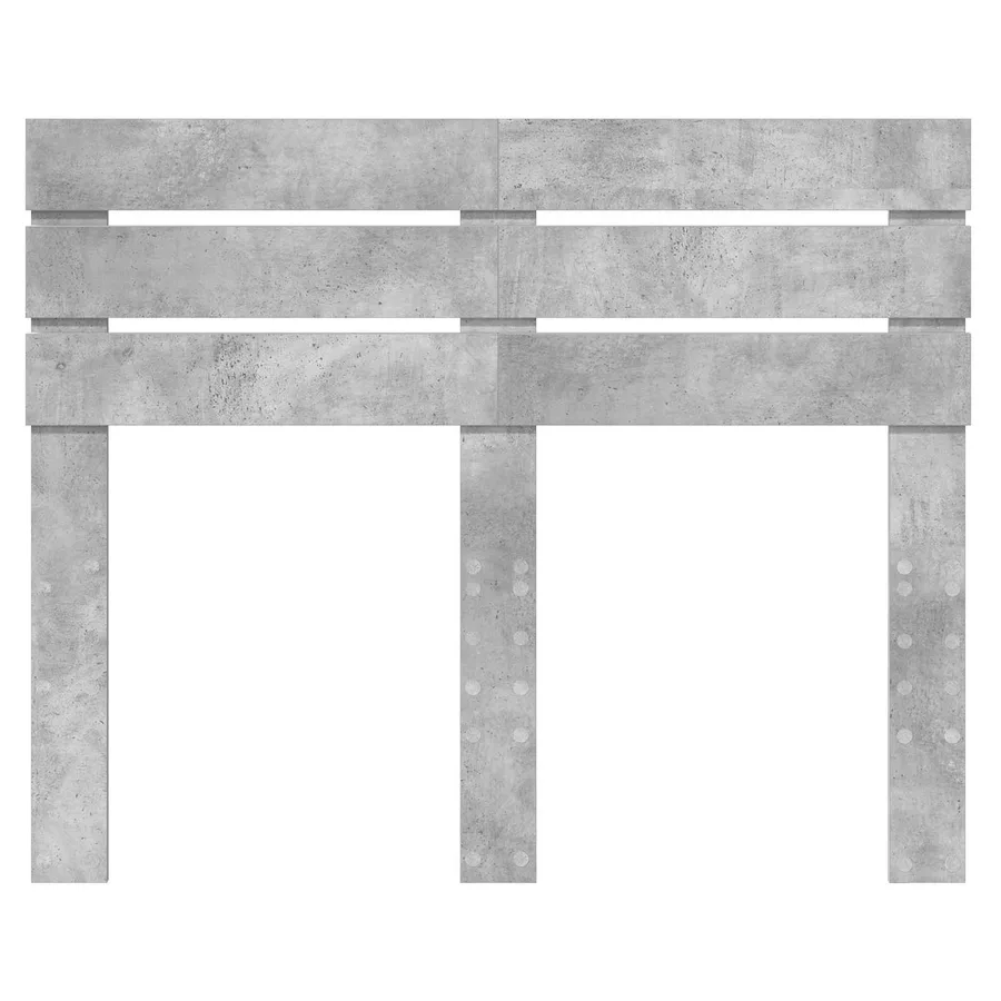 Tête de lit Gris béton Bois d'ingénierie - 4