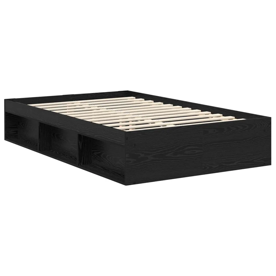 Cadre de lit avec tête de lit Noir 120 x 190 cm Pin massif - 5