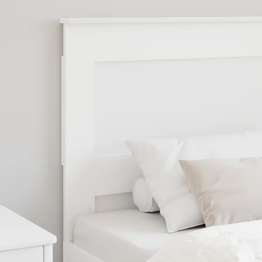Tête de lit avec tête de lit Blanc 80 cm Bois d'ingénierie - 3