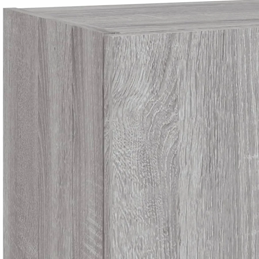 Unités murales TV avec LED 5 pcs gris sonoma bois d'ingénierie - 11