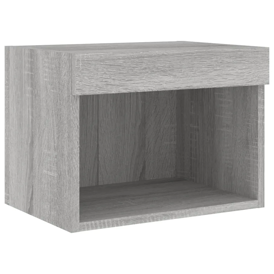 Unités murales TV avec LED 5 pcs gris sonoma bois d'ingénierie - 9