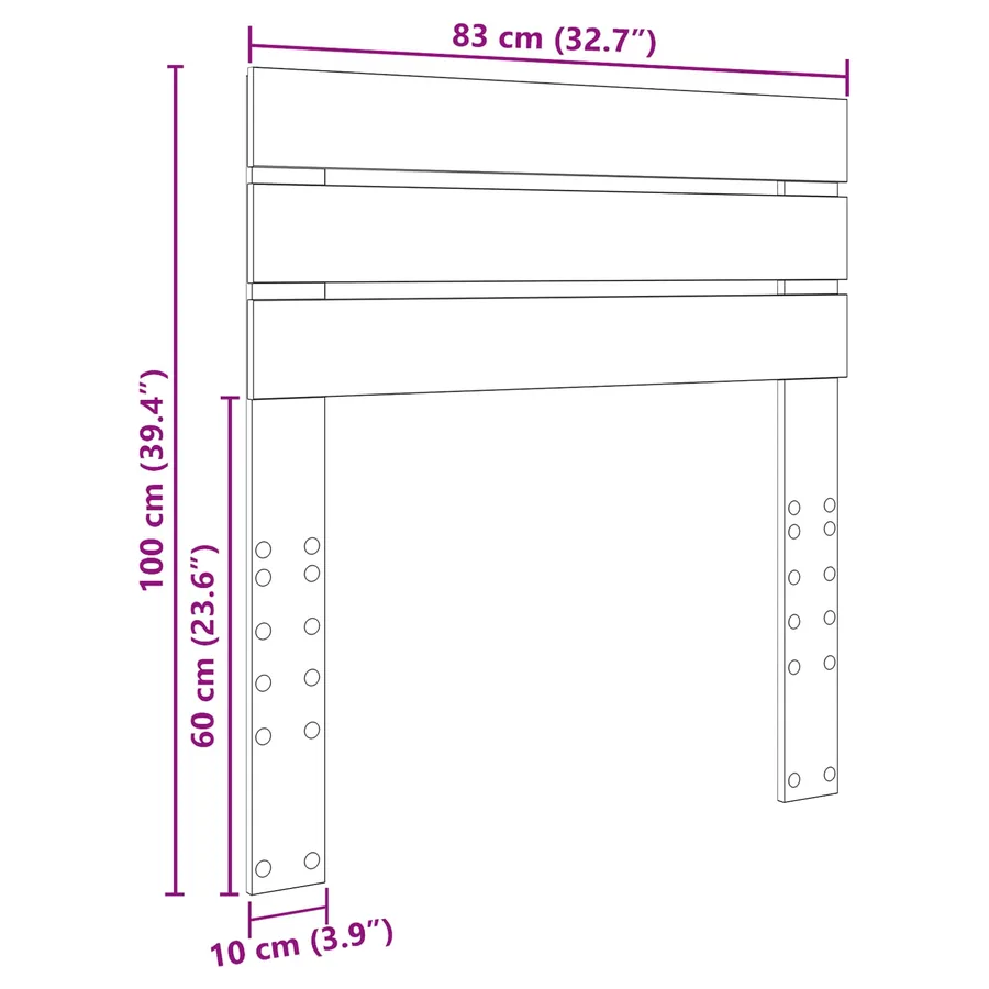 Tête de lit Blanc Bois d'ingénierie - 8