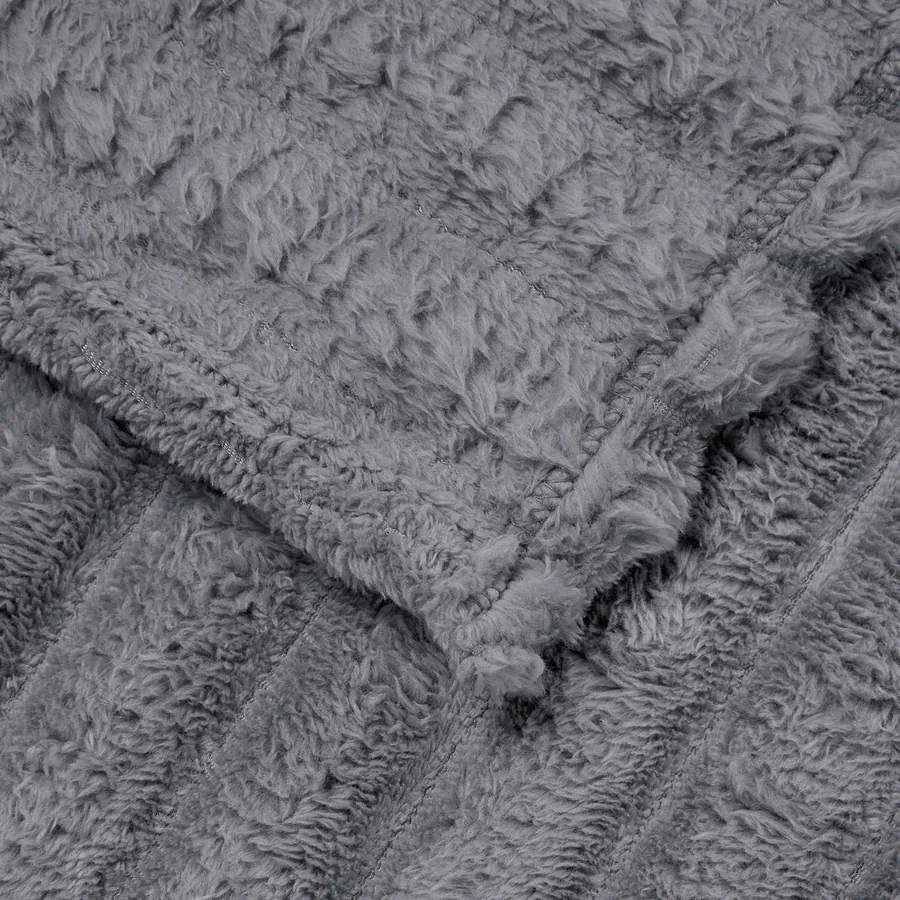 Jeté Gris foncé 200 x 150 cm Toison - 5