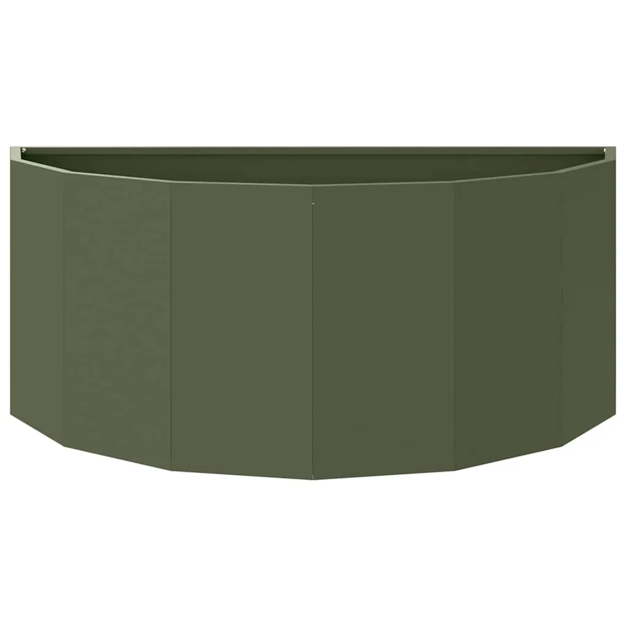 Jardinière Vert olive 90 x 45 x 35 cm Acier - 5