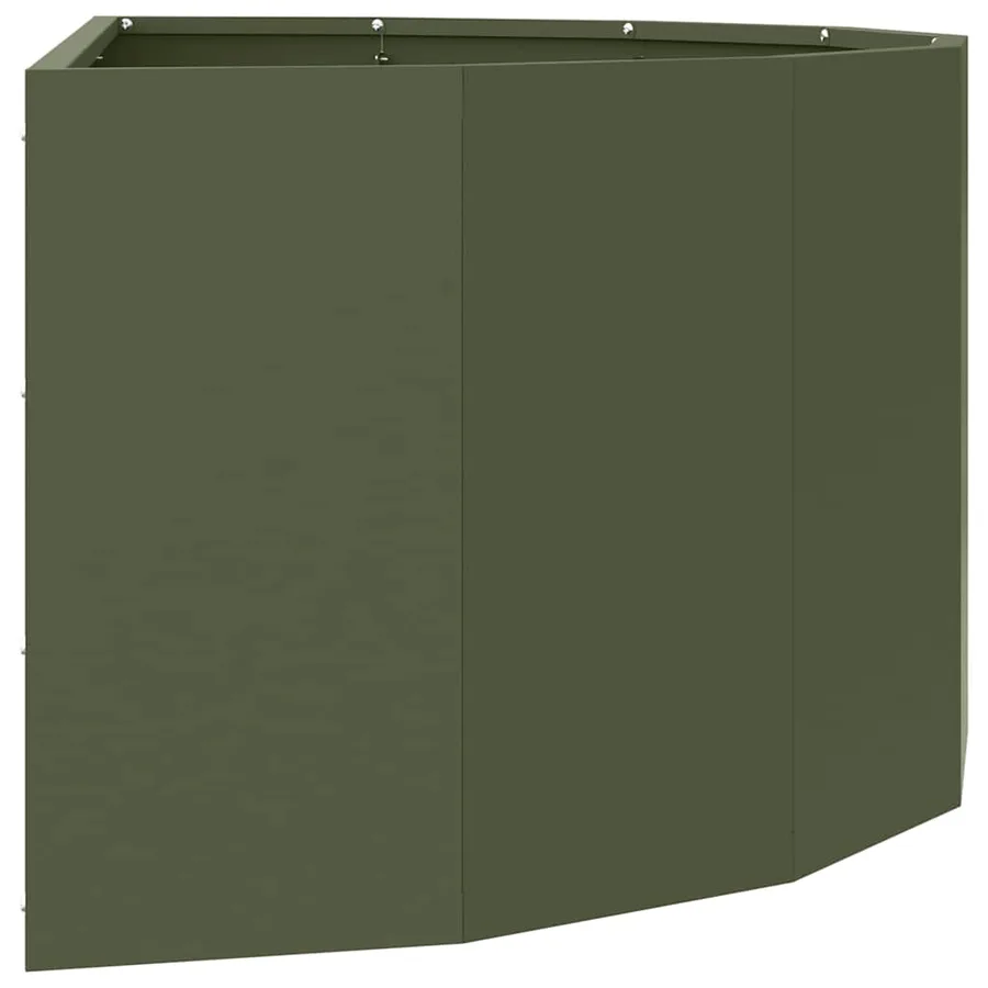 Jardinière Vert olive 90 x 45 x 35 cm Acier - 6