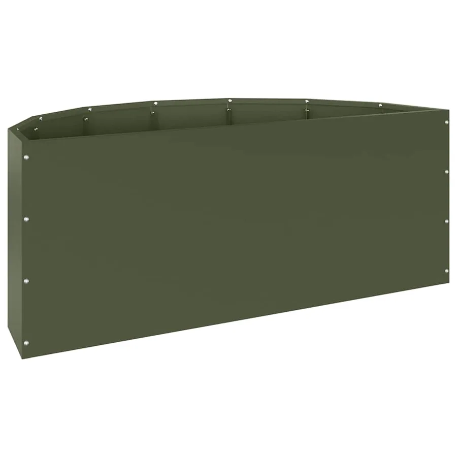 Jardinière Vert olive 90 x 45 x 35 cm Acier - 7