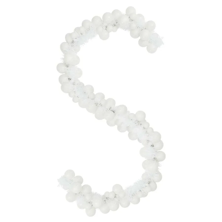 Guirlande de Boules de Noël Blanc 186 cm Polystyrène - 2