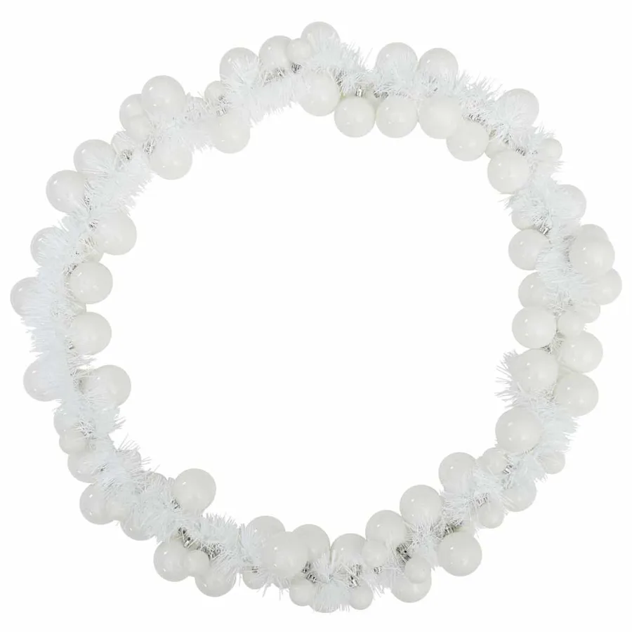 Guirlande de Boules de Noël Blanc 186 cm Polystyrène - 5