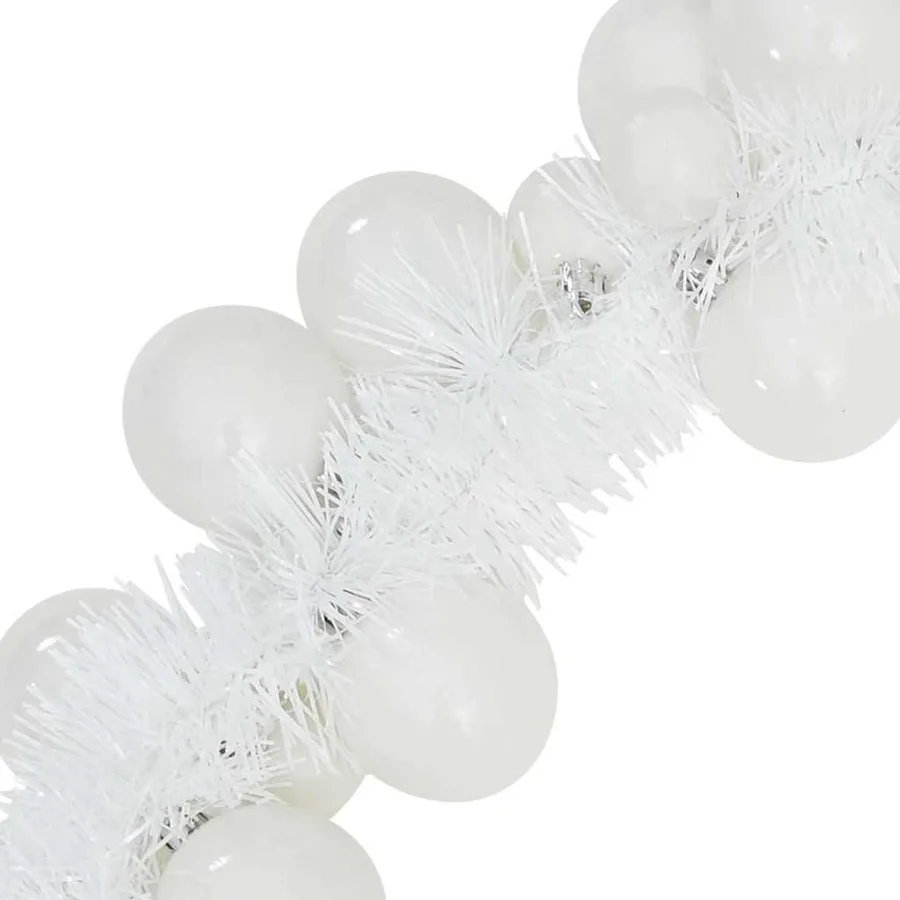 Guirlande de Boules de Noël Blanc 186 cm Polystyrène - 6