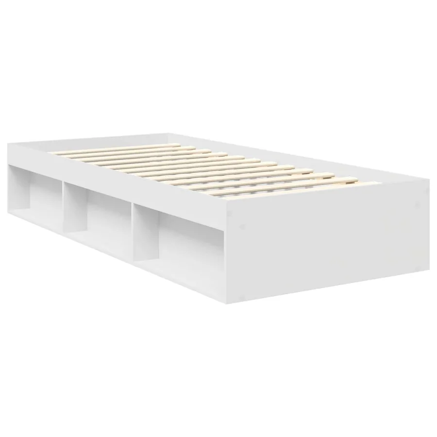 Cadre de lit Blanc 90 x 200 cm Bois de pin massif - 5