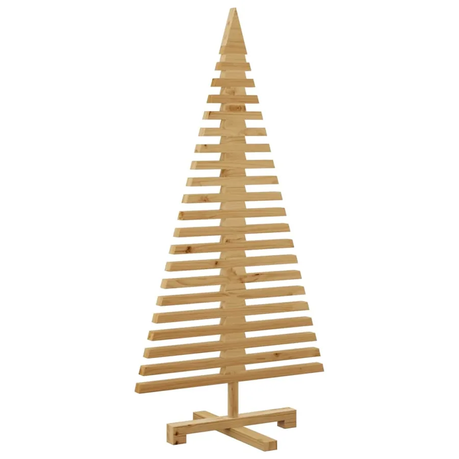 Arbre de Noël en bois Marron 120 cm Bois massif en pin - 5